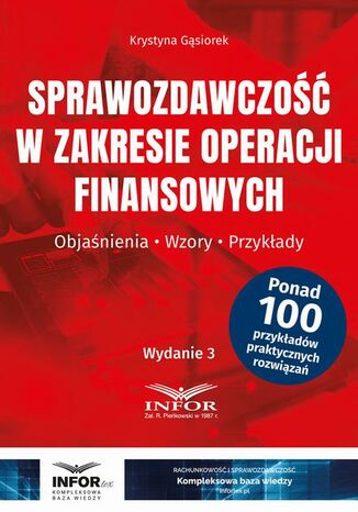 Sprawozdawczo w zakresie operacji finansowych Krystyna Gsiorek - okadka ebooka