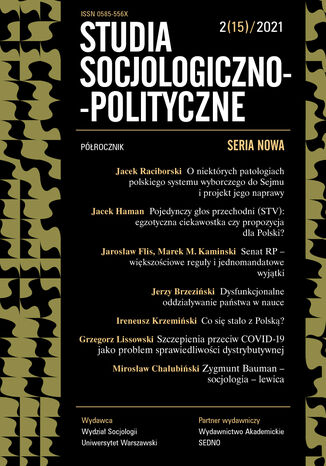 Studia Socjologiczno-Polityczne 2(15) 2021 Praca zbiorowa - okładka książki