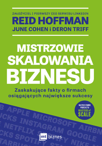 Mistrzowie skalowania biznesu. Zaskakujce fakty o firmach osigajcych najwiksze sukcesy Reid Hoffman, June Cohen, Deron Triff - okadka ksiki