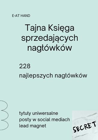 Tajna ksiga sprzedajcych nagwkw Ewelina Zielka - okadka audiobooks CD