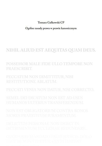 Ogólne zasady prawa w prawie kanonicznym