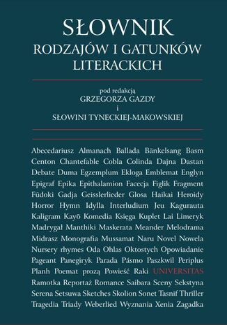 Sownik rodzajw i gatunkw literackich Grzegorz Gazda, Sowinia Tynecka-Makowska - okadka audiobooka MP3