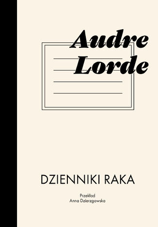 Dzienniki raka Audre Lorde - okadka ebooka
