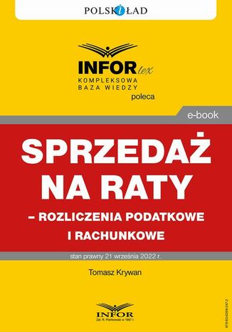 Sprzeda na raty  rozliczenia podatkowe i rachunkowe Tomasz Krywan - okadka audiobooks CD