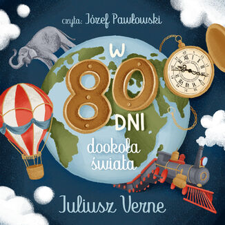 W 80 dni dookoła świata Juliusz Verne  - okładka audiobooka MP3
