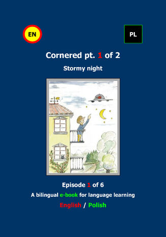 Okładka:Cornered Osaczony Stormy night 1 A bilingual  Dwujęzyczna e-książka 
