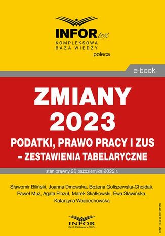 Zmiany 2023. Podatki,prawo pracy i ZUS-zestawienie tabelaryczne Praca zbiorowa - okładka ebooka