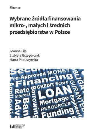 Wybrane źródła finansowania mikro -, małych i średnich przedsiębiorstw w Polsce Joanna Fila, Elżbieta Grzegorczyk, Marta Paduszyńska - okładka audiobooka MP3