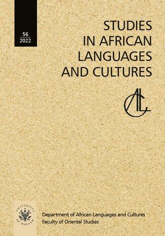 Studies in African Languages and Cultures. Volumen 56 (2022) Nina Pawlak - okładka ebooka