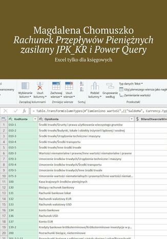 Rachunek Przepyww Pieninych zasilany JPK_KR iPower Query Magdalena Chomuszko - okadka ebooka