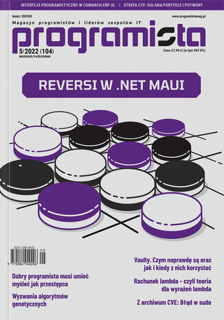 Programista nr 104. Reversi w .NET MAUI Magazyn Programista - okładka książki