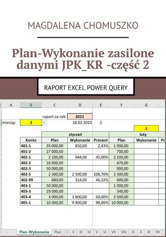 Plan. Wykonanie zasilone danymi JPK_KR. Cz 2 Magdalena Chomuszko - okadka ebooka