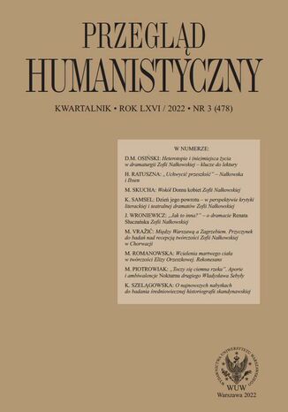 Przegld Humanistyczny 2022/3 (478) Tomasz Wjcik, Dawid Maria Osiski - okadka ebooka