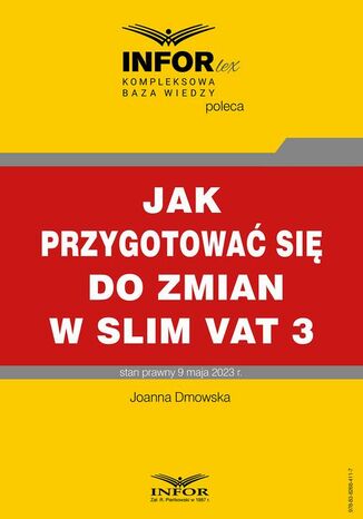 Jak przygotować się do zmian SLIM VAT 3 Joanna Dmowska - okładka ebooka
