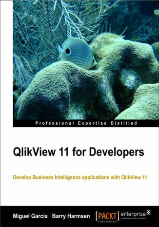 Okładka:QlikView 11 for Developers. This book is smartly built around a practical case study – HighCloud Airlines – to help you gain an in-depth understanding of how to build applications for Business Intelligence using QlikView. A superb hands-on guide 