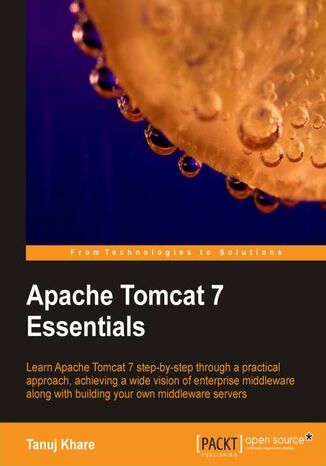 Okładka:Apache Tomcat 7 Essentials. This book takes you from beginner to expert in logical stages, covering all the essentials of Tomcat 7 from trouble-free installation to building your own middleware servers. Packed with examples and illustrations 