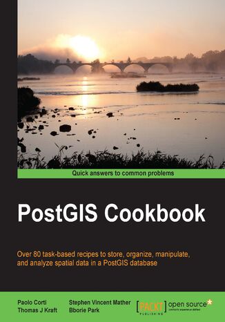 Okładka:PostGIS Cookbook. For web developers and software architects this book will provide a vital guide to the tools and capabilities available to PostGIS spatial databases. Packed with hands-on recipes and powerful concepts 