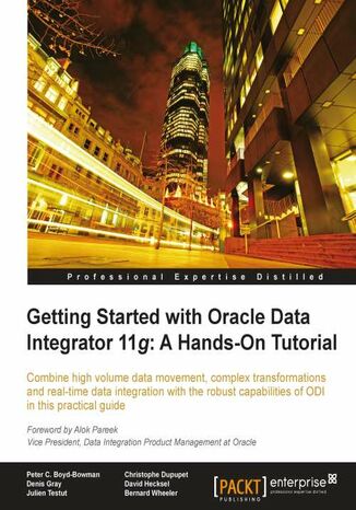 Getting Started with Oracle Data Integrator 11g: A Hands-On Tutorial. This is a brilliant crash course in Oracle Data Integrator that pulls you straight into the platform through practical instructions and real-world situations rather than dry theory. Written by a team of seasoned experts Christophe Dupupet, Julien Testut, Peter Boyd-Bowman, Bernard Wheeler,  David Hecksel, David L Hecksel - okadka ebooka