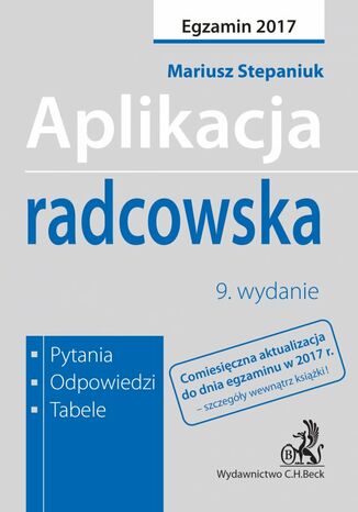 Aplikacja radcowska. Pytania odpowiedzi tabele Mariusz Stepaniuk - okadka audiobooka MP3