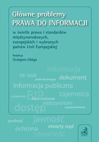 Główne problemy prawa do informacji w świetle prawa i standardów międzynarodowych, europejskich i wybranych państw Unii Europejskiej