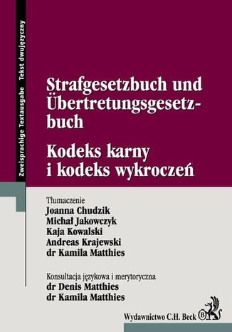 Okładka:Kodeks karny i kodeks wykroczeń Strafgesetzbuch Und Űbertretungsgesetzbuch 