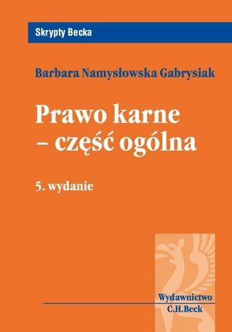 Prawo karne - cz oglna Barbara Namysowska-Gabrysiak - okadka ebooka