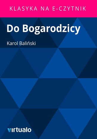 Do Bogarodzicy Karol Baliski - okadka audiobooks CD
