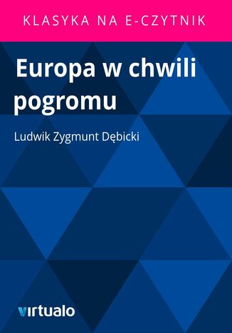 Europa w chwili pogromu Ludwik Zygmunt Dbicki - okadka ebooka