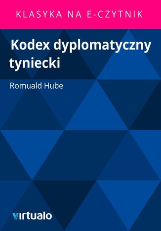 Kodex dyplomatyczny tyniecki Romuald Hube - okadka audiobooka MP3
