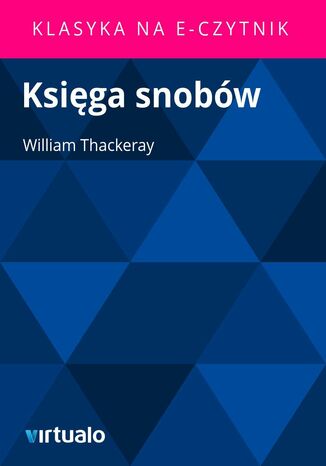 Ksiga snobw William Thackeray - okadka audiobooka MP3