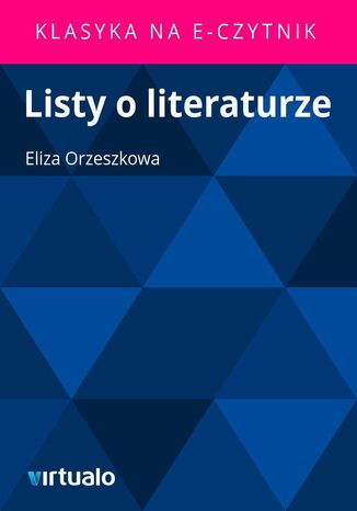 Listy o literaturze Eliza Orzeszkowa - okadka ebooka