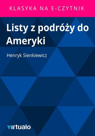 Listy z podry do Ameryki Henryk Sienkiewicz - okadka ebooka