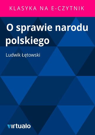 O sprawie narodu polskiego Ludwik towski - okadka ebooka
