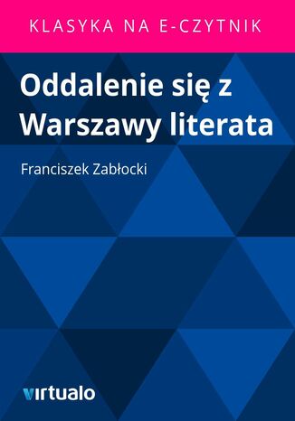 Oddalenie si z Warszawy literata Franciszek Zabocki - okadka ebooka