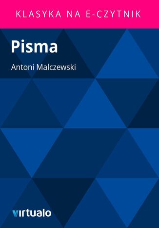 Pisma Antoni Malczewski - okadka ebooka
