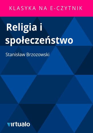 Religia i spoeczestwo Stanisaw Brzozowski - okadka ebooka