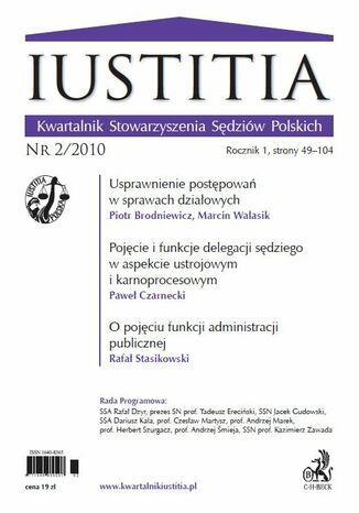 Iustitia. Kwartalnik Stowarzyszenia Sędziów Polskich Nr 2/2010