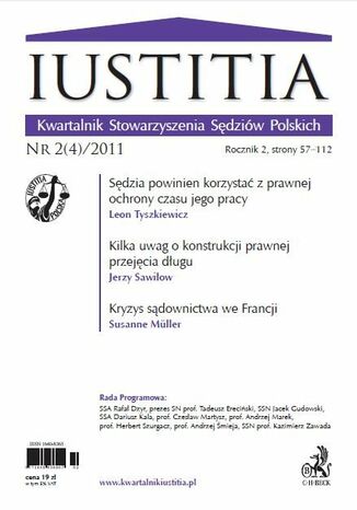 Iustitia. Kwartalnik Stowarzyszenia Sędziów Polskich Nr 2(4)/2011