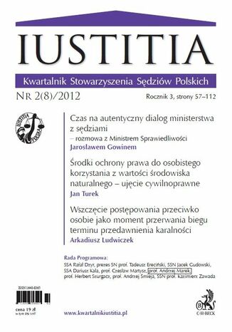 Iustitia. Kwartalnik Stowarzyszenia Sędziów Polskich Nr 2(8)/2012