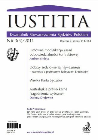 Iustitia. Kwartalnik Stowarzyszenia Sędziów Polskich Nr 3(5)/2011