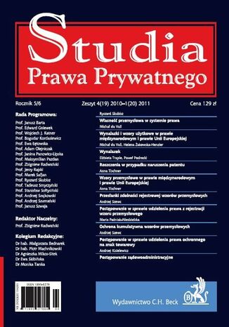 Studia Prawa Prywatnego. Zeszyt 1/2011