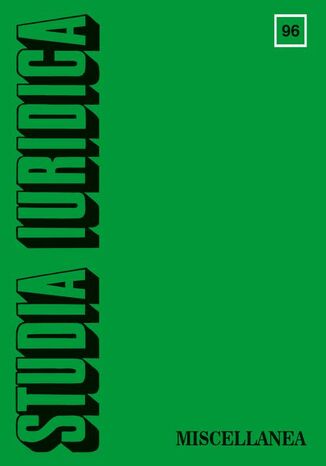 Studia Iuridica, nr 96 Tomasz Giaro, Dobrochna Bach-Golecka - okładka audiobooks CD