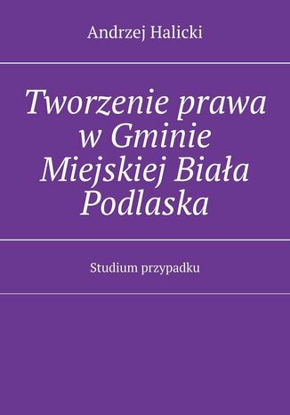 Tworzenie prawa w Gminie Miejskiej Biała Podlaska Andrzej Halicki - okładka książki
