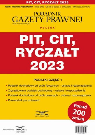 PIT, CIT, Ryczałt 2023 Praca zbiorowa - okładka ebooka