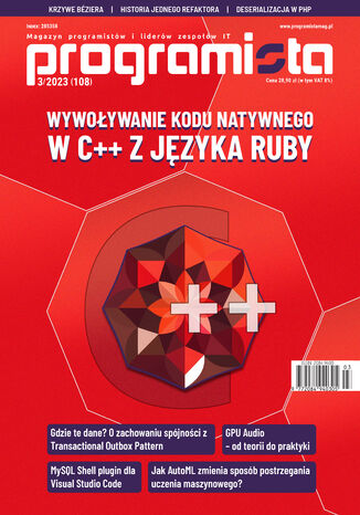Programista nr 108. WYWOYWANIE KODU NATYWNEGO W C++ Z JZYKA RUBY Magazyn Programista - okadka audiobooks CD