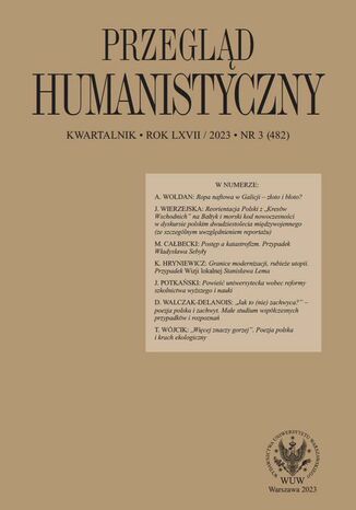 Przegld Humanistyczny 2023/3 (482) Tomasz Wjcik - okadka ebooka