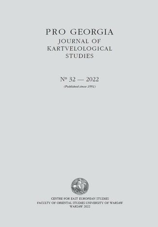 Pro Georgia. Journal of Kartvelological Studies 2022/32 David Kolbaia - okadka ebooka
