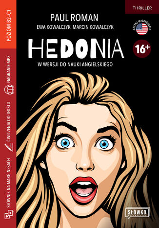 Okładka:Hedonia w wersji do nauki angielskiego 