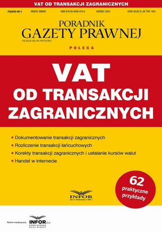 Okładka:VAT od transakcji zagranicznych Podatki 4/2024 