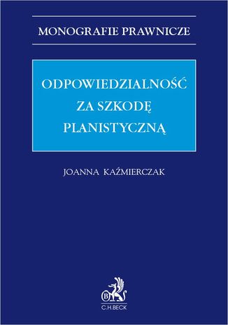 Odpowiedzialno za szkod planistyczn Joanna Kamierczak - okadka audiobooks CD